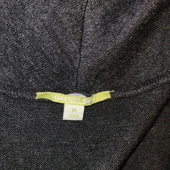 Gianni Bini Gray Shawl Collar Open Front Cardigan Women's Size Medium - Picture 2 of 9